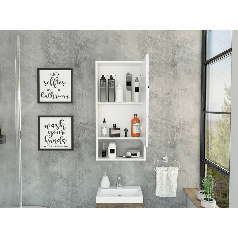 TUHOME Mariana Medicine Cabinet with Large Mirror and Inner Shelf