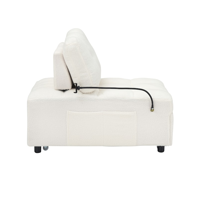 Convertible Teddy Sofa - 40.2-Inch Sofa Bed for Apartment or Office
