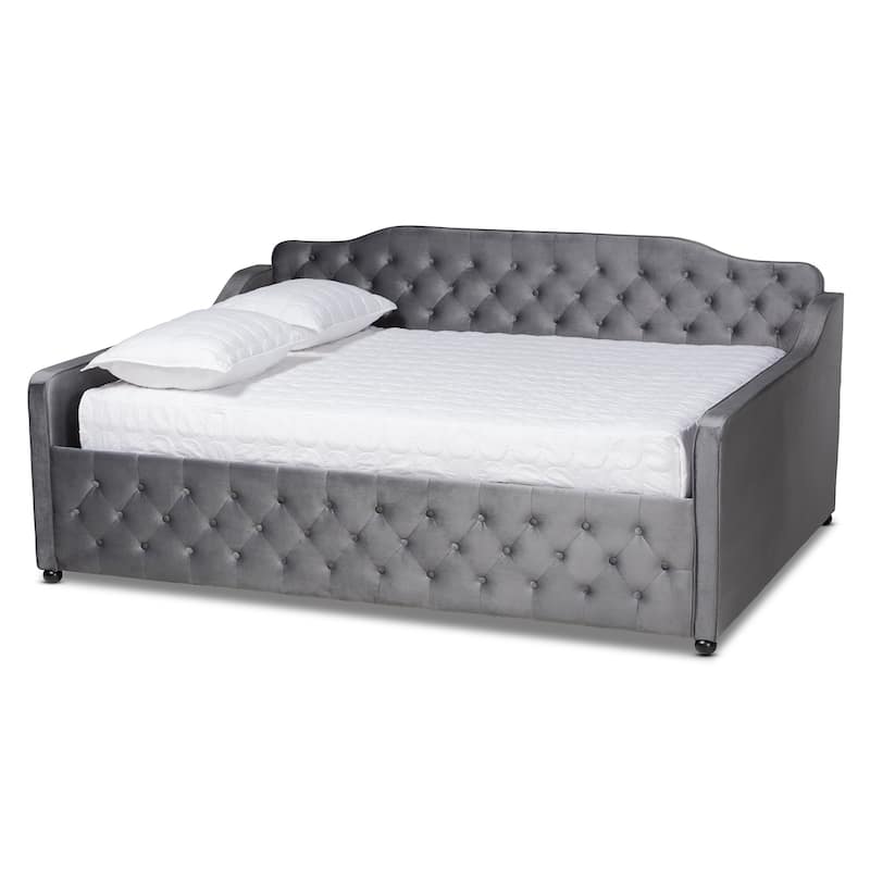 Silver Orchid Raag Transitional Contemporary Daybed - Grey - Queen