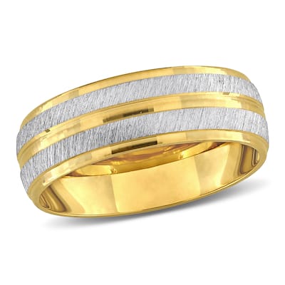 Miadora 6mm Double Row Wedding Band in 14k Two-Tone Gold