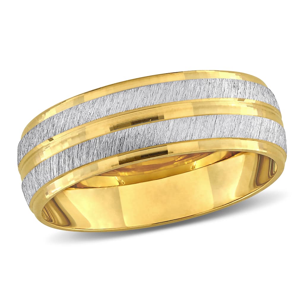 Miadora 6mm Double Row Wedding Band in 14k Two-Tone Gold