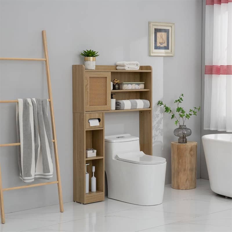 Over The Toilet Storage - 8"D x 35"W x 53"H