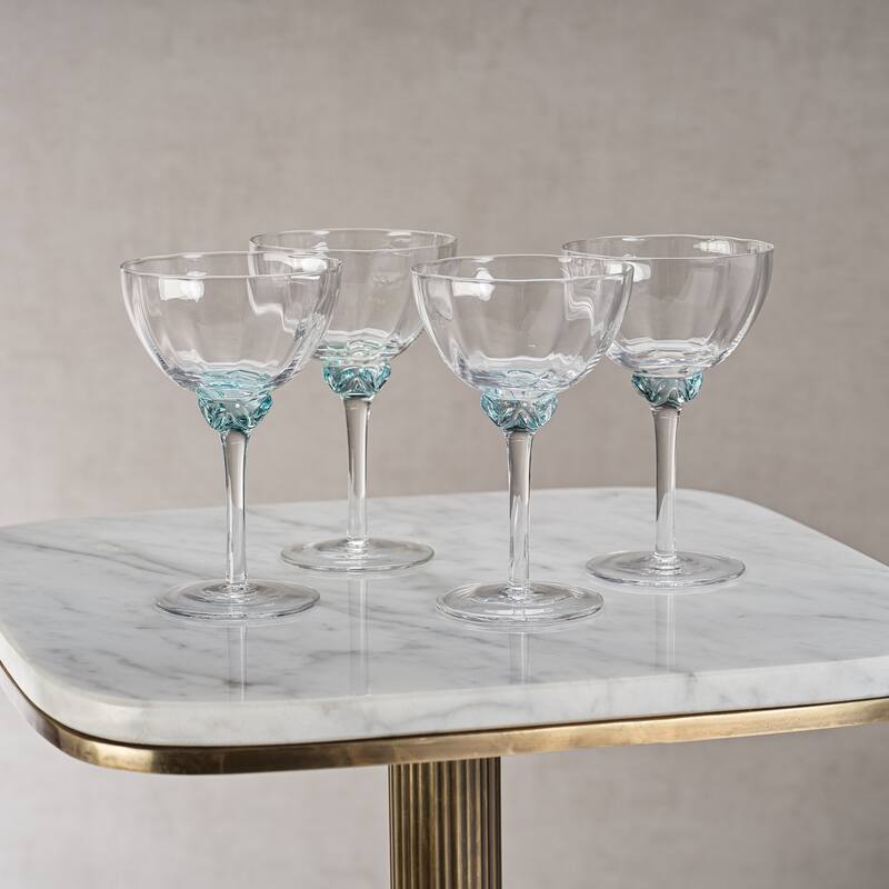 Cambrai Martini / Cocktail Optic Glasses, Set of 4