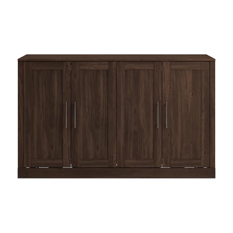 Bestar Pur 75W Queen Size Murphy Cabinet Bed with Mattress