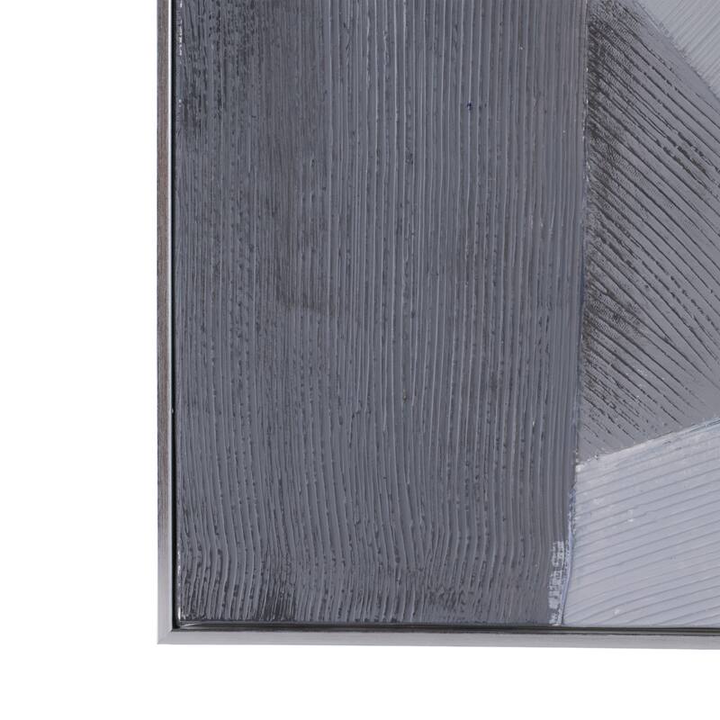 Canvas Wood Frame Wall Art Abstract Texture (Set of 4) - 20" Black