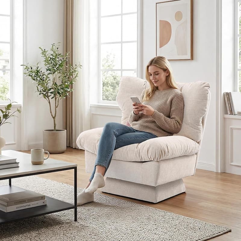 360° Swivel Modern Comfy Upholstered Accent Sofa Chair for Living Room, Bedroom