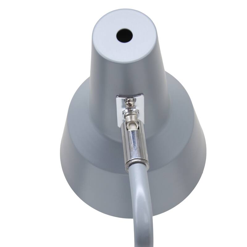 Desk Lamp with Cone Shade and Gooseneck - 15.25" - Gray
