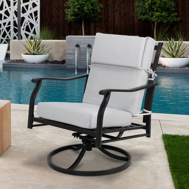 Aoodor Patio High Back Chair Cushions Set of 2