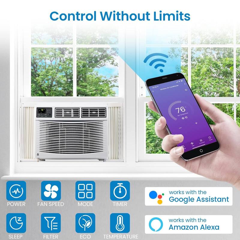 10000 BTU Window Air Conditioner, App Control