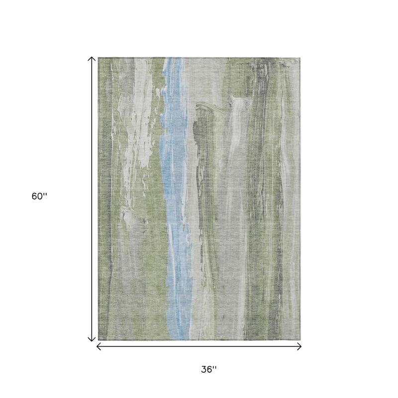 HomeRoots Abstract Transitional Rectangle Outdoor Rug