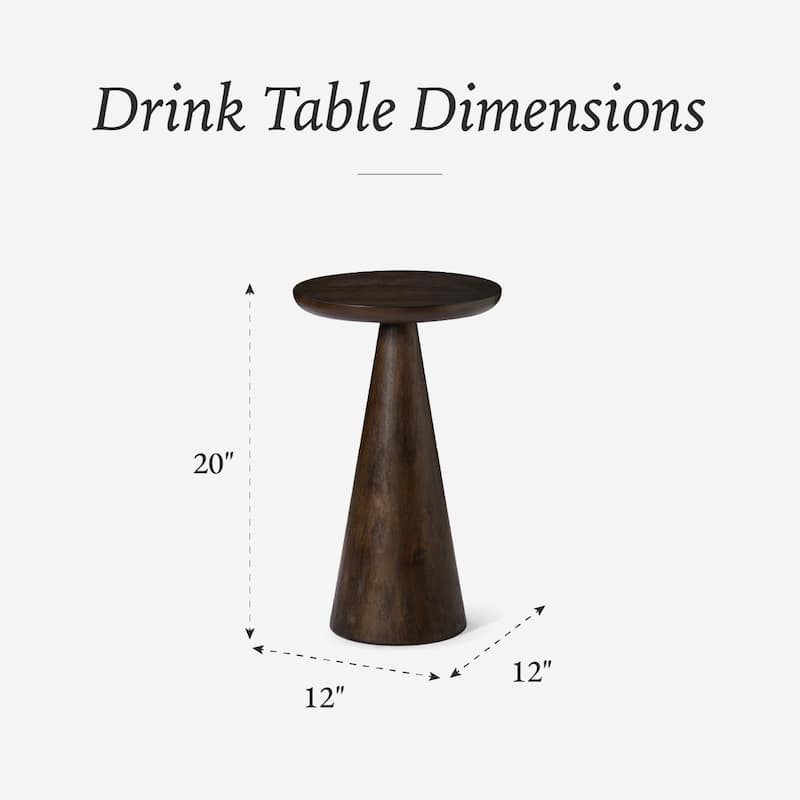 Maven Lane Owen Rustic Wooden Drink Table