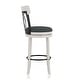 preview thumbnail 11 of 33, Wynn Contemporary Wood and Fabric Swivel Bar Height Chairs (Set of 2) by Furniture of America