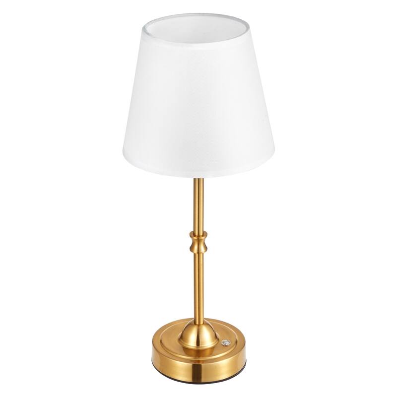 Cordless Desk Lamp with Rechargeable Battery and Adjustable Brightness - 6.3 x 6.3 x 16 inch - Gold