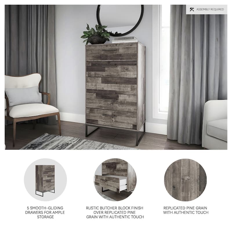 Signature Design by Ashley Neilsville Weathered Woodgrain Dresser