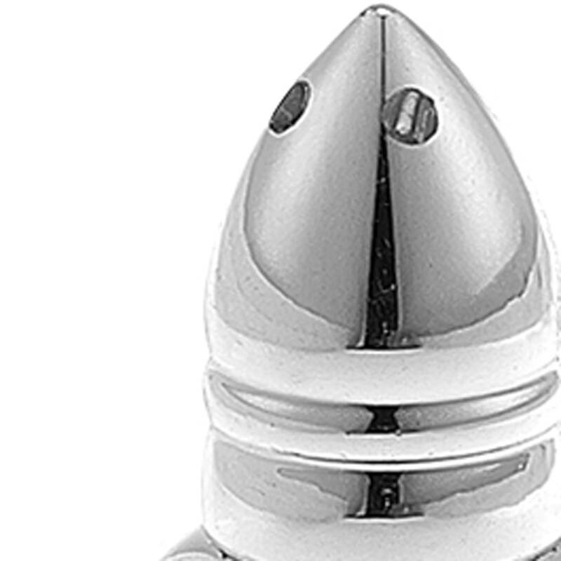 HomeRoots Set of Six Clear And Silver Cut Crystal Individual Salt and Pepper Shakers