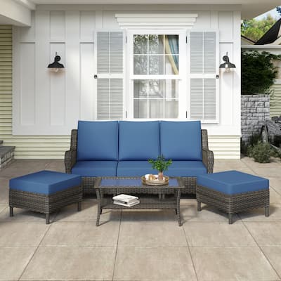Patio Furniture Outdoor Conversation Set 6 Pieces