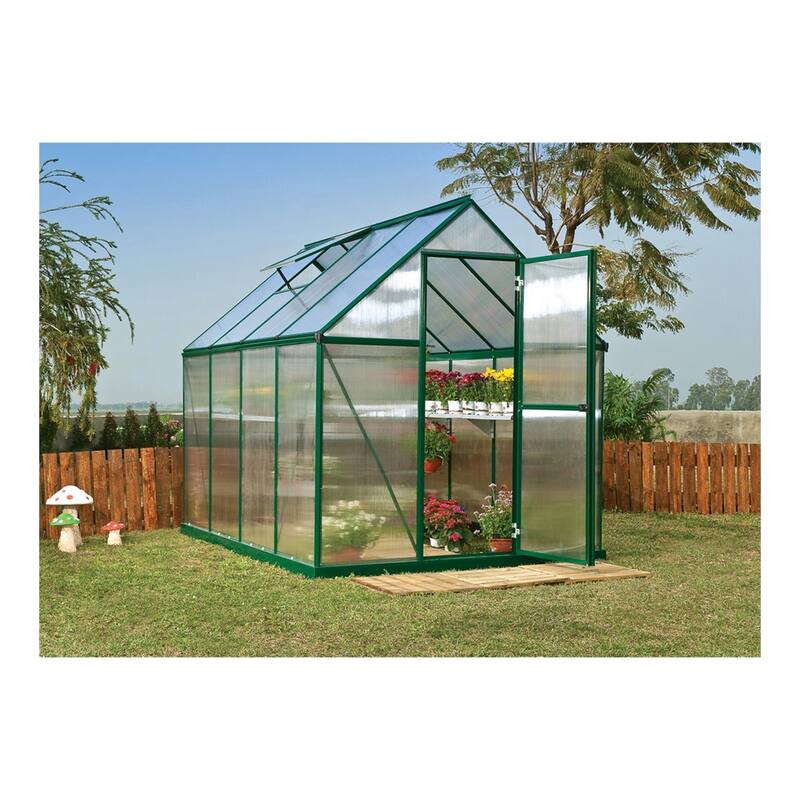 Palram - Canopia Outdoor Mythos 6' x 8' Greenhouse - Silver