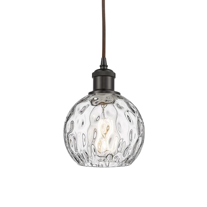 Innovations Lighting 516-1P-8-6 Athens Pendant Athens 6" Wide Mini - Oil Rubbed Bronze / Clear Water Glass