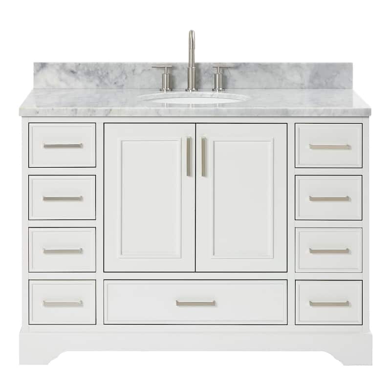 Ariel M049SCW2OVO Stafford 49" Free Standing Single Basin Vanity Set - White - Colored