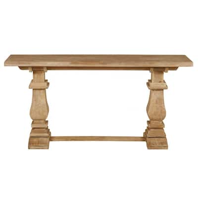 Charleston 63-inch Double Pedestal Mango Wood Console Table