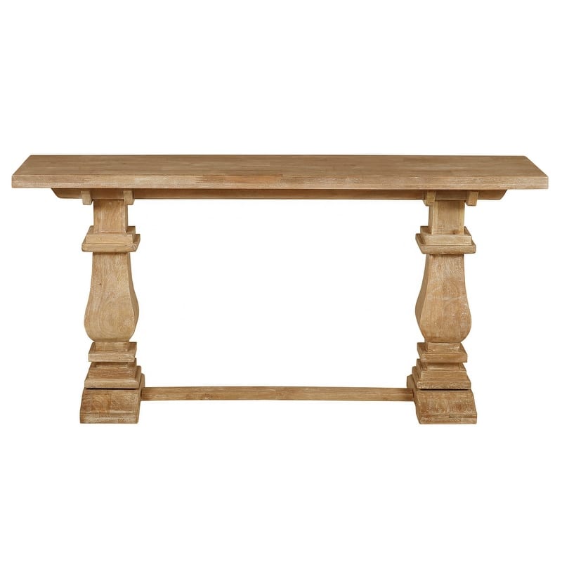Charleston 63-inch Double Pedestal Mango Wood Console Table