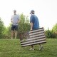preview thumbnail 2 of 3, Vintage Black And White American Flag All-Weather Cornhole Boards