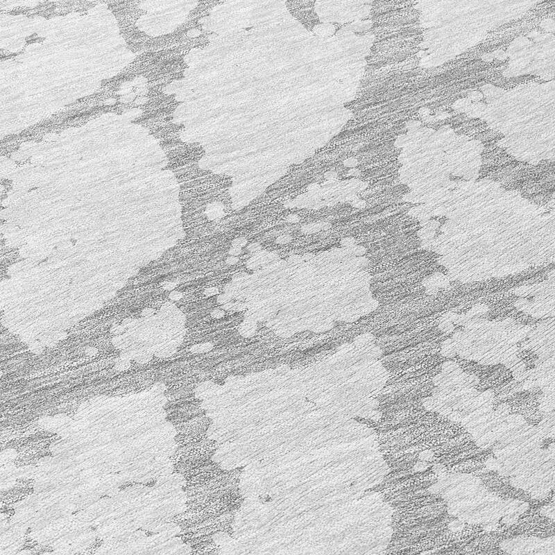 Machine Washable Indoor/ Outdoor Abstract Contemporary Chantille Rug