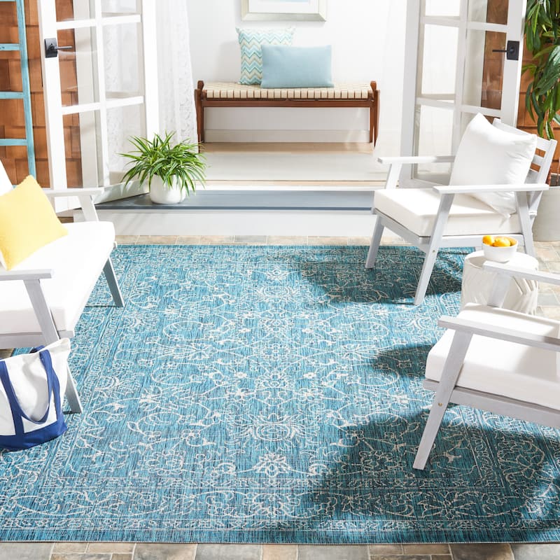 SAFAVIEH Courtyard Aquata Indoor/ Outdoor Waterproof Patio Backyard Rug