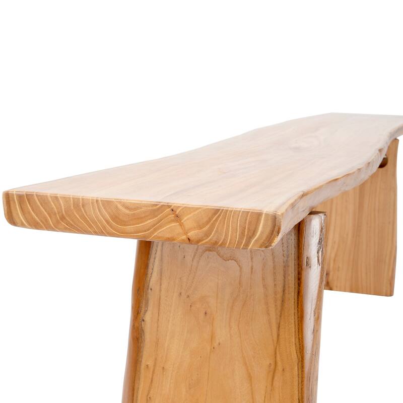 Live Edge Rustic Solid Wood Bench Dining Bench