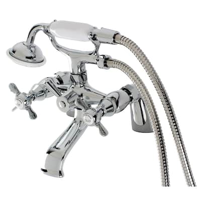 Kingston Brass Essex Deck Mounted Clawfoot Tub Filler with Built-In
