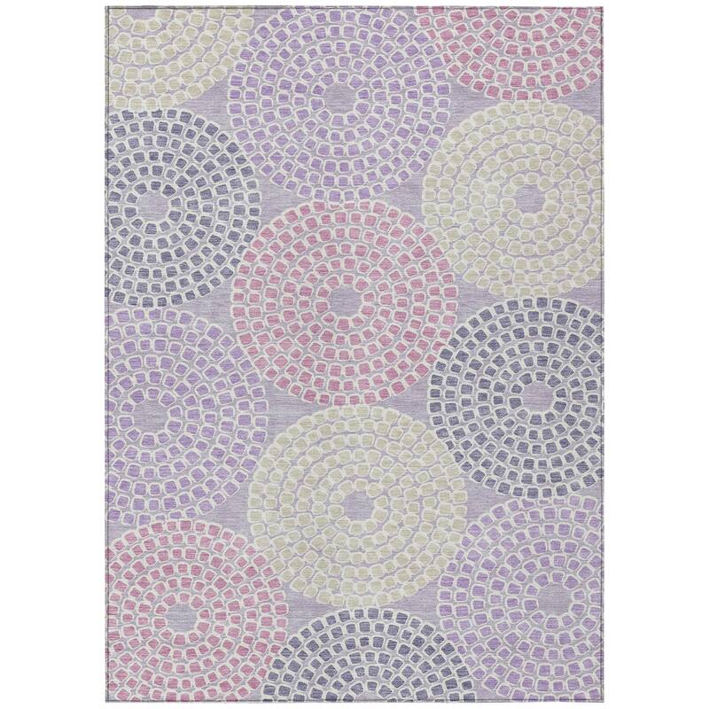 Machine Washable Indoor/ Outdoor Chantille Contemporary Geo Rug