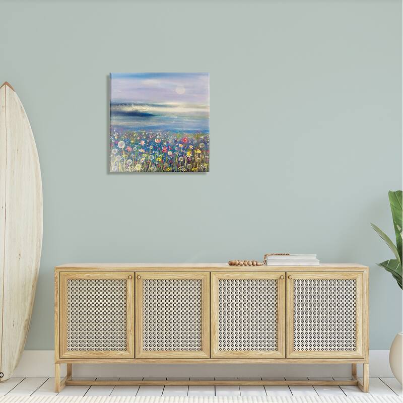 Stupell Moonlit Lake Meadow Stretched Canvas Wall Art, Design by Emma Catherine Debs