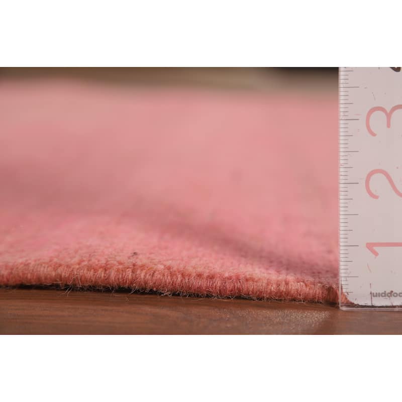 Modern Pink Gabbeh Oriental Area Rug Handmade Wool Carpet - 5'4"x 7'8"