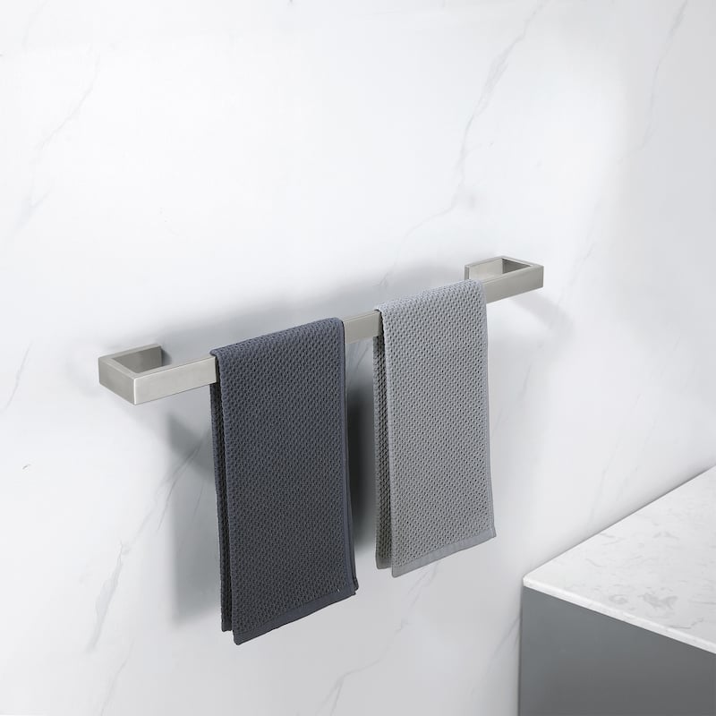 24 in. Square Wall Mounted Towel Bar Stainless Steel Towel Holder