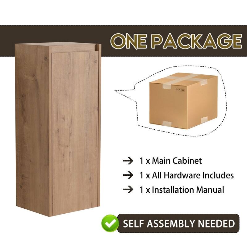 MEDUNJESS Bathroom Side Cabinet, Float Mounting Design