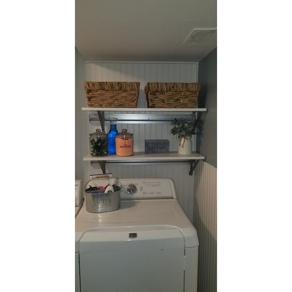Arrange-a-Space Double-Shelf Laundry Room Organizer System - On Sale - Bed  Bath & Beyond - 32636855