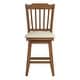 preview thumbnail 2 of 15, Eleanor Slat Back Wood Swivel Stool by iNSPIRE Q Classic