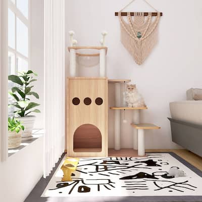 52" Multi-Level Cat Tree, Cat Condo