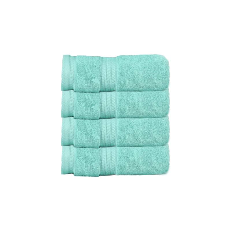 Home Weavers Elegance Essentials 550GSM Cotton Zero Twist Super Absorbent Hand Towel Set of 4 - 16"x24" - Turquoise