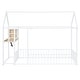 preview thumbnail 7 of 16, Twin Size Metal Bed House Bed Frame with Desk, Shelves, Power Outlets and USB Ports, White