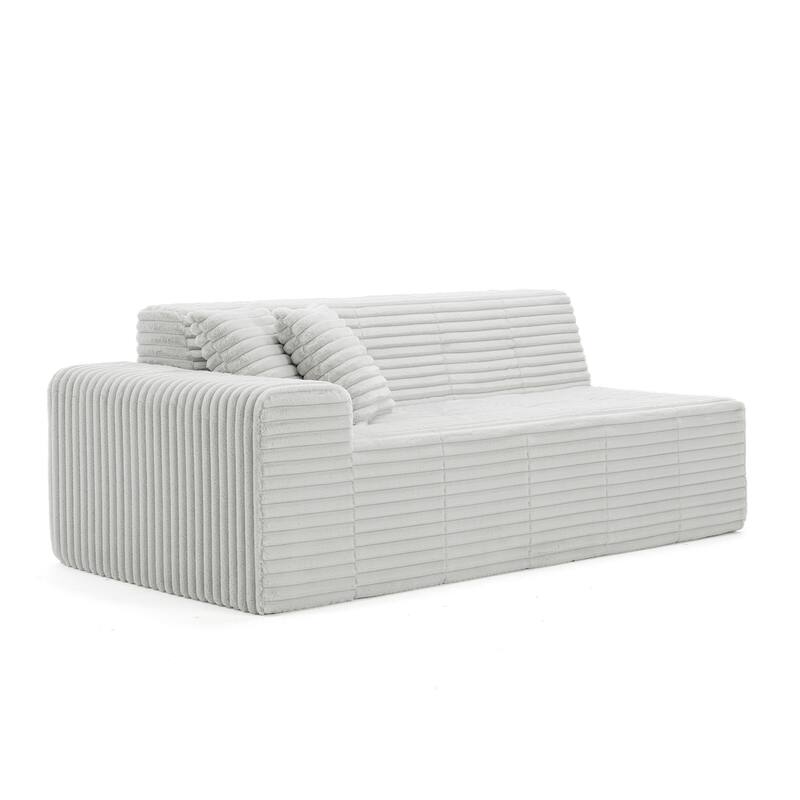 81" W No Assembly Required Couch Plush Corduroy Loveseat Sofa