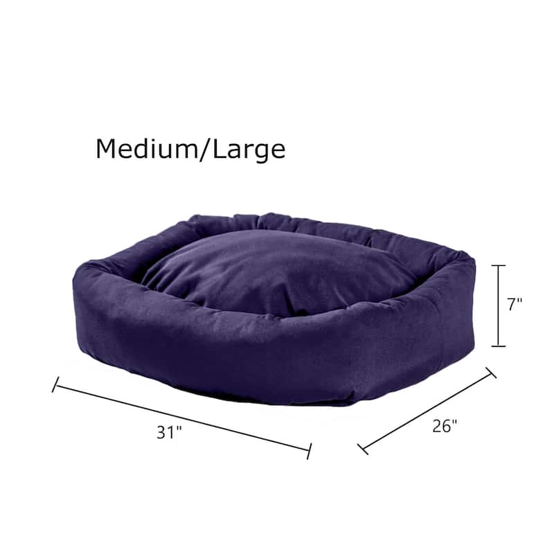 Happy Hounds Max Navy Rectangle Indoor/Outdoor Bumper Dog Bed