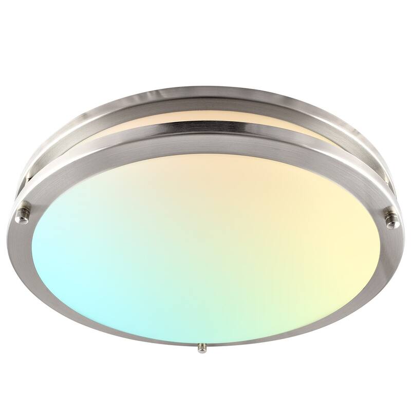 Luxrite 14 Inch LED Flush Mount Ceiling Light, Color Temperature Selectable 2700K / 3000K / 3500K / 4000K / 5000K - Color Selectable 27K/30K/35K/40K/50K
