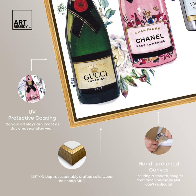 Doll Memories - Champagne Floral Canvas by Art Remedy
