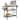 Outdoor Patio Bar Cart Grill Table Rolling Kitchen Island