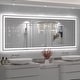 preview thumbnail 97 of 161, Large LED Bathroom mirror Tempered Glass Dimmable Anti-Fog Vanity Mirror 84x32