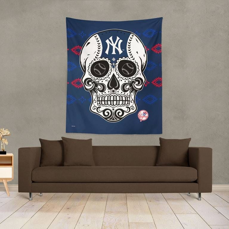 MLB Candy Skull Printed Wall Hanging