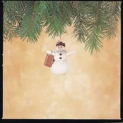 Snowman With Sleigh Ornament