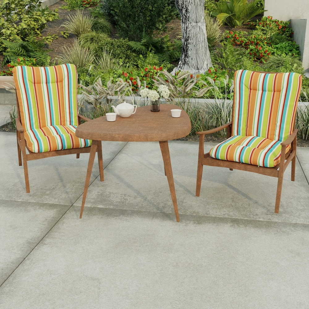 21" x 38" Outdoor Chair Cushion with Ties and Loop - 38'' L x 21'' W x 3.5'' H