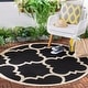 preview thumbnail 6 of 100, SAFAVIEH Courtyard Maryanne Indoor/ Outdoor Waterproof Patio Backyard Rug 4' x 4' Round - Black/Beige